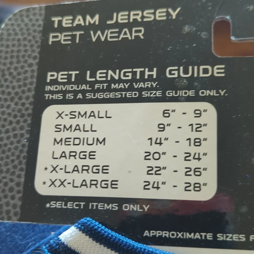 NFL Pet Dog Cat Jersey New XS LA Rams